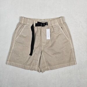 Outerknown Twill Trail Short Elastic‎ Waist Belted Casual Men's Size S Beige NWT
